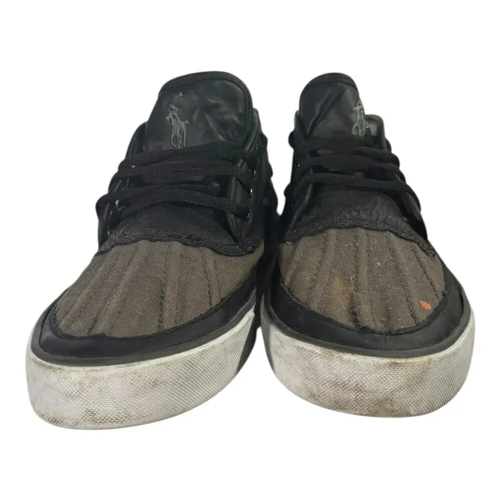 Polo Ralph Lauren Mens Parkstone Mid Sneakers Black/Brown Size 11.5D Lace Up